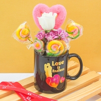 Endless Love Mug with Flowers